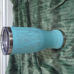 Custom Tumblers Metal Vacuum Orange and Blue Tumbler